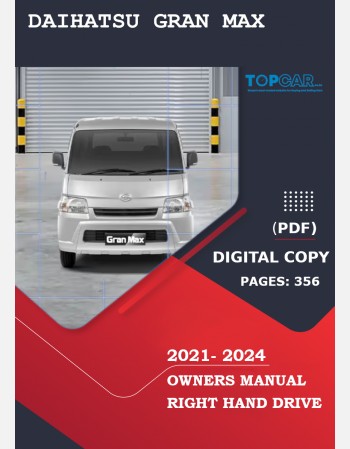 daihatsu gran max 2021 2022 2023 & 2024 owners manual